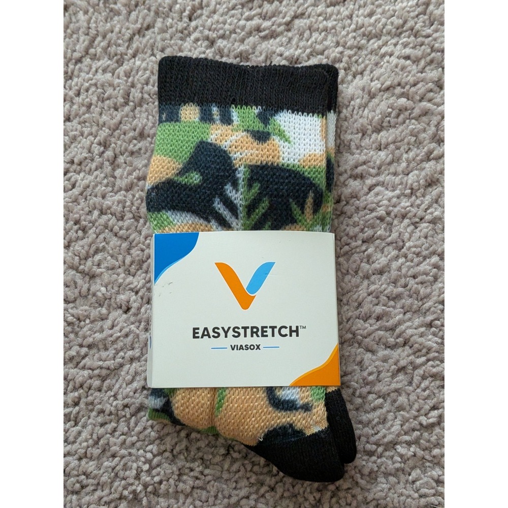 Viasox Easystretch Socks Crew Jurrasock Park Small/Medium NWT